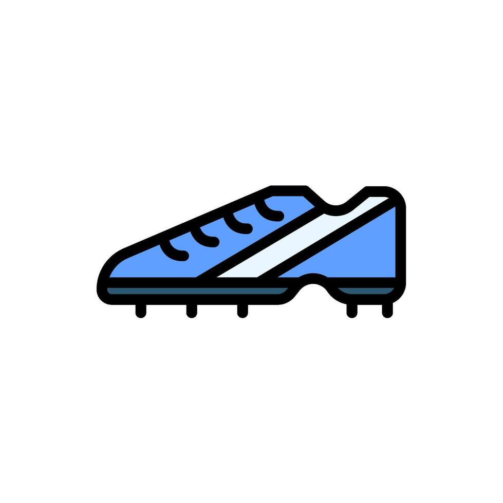 icon Flat soccer shoe.Football, sport, strategy. Editable file vector