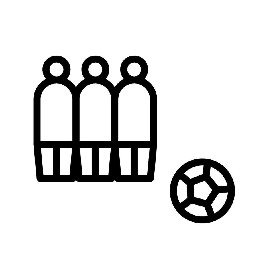 icon Line free kick in soccer game.Football, sport, strategy. Editable file vector
