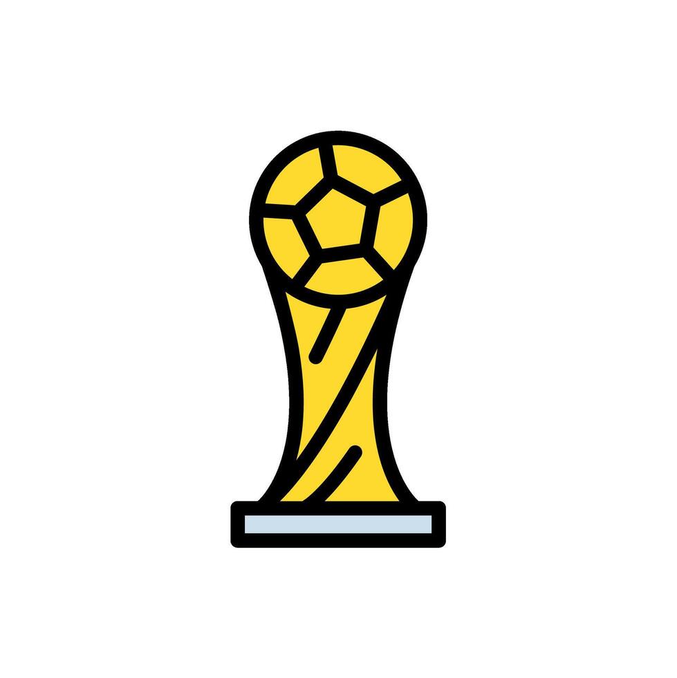 icon Flat trophy ball soccer game.Football, sport, strategy. Editable file vector