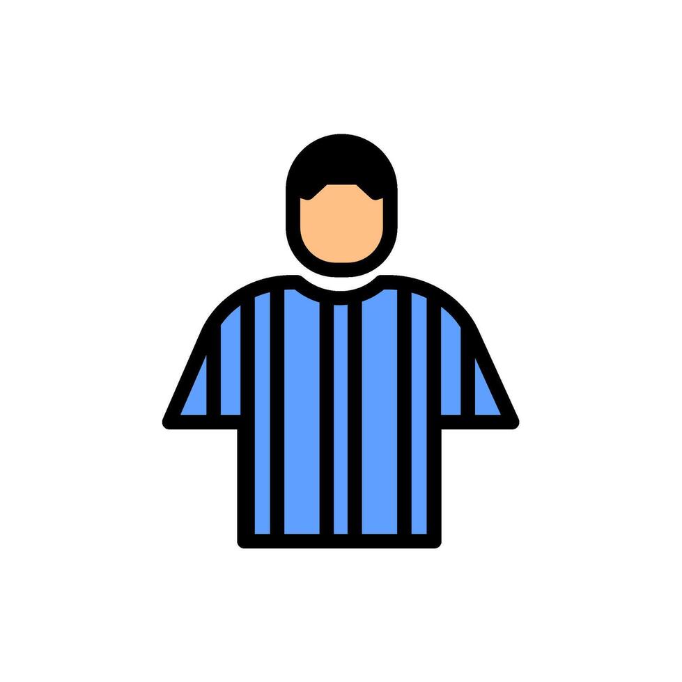 icon Flat jersey or tshirt soccer player .Football, sport, strategy. Editable file vector