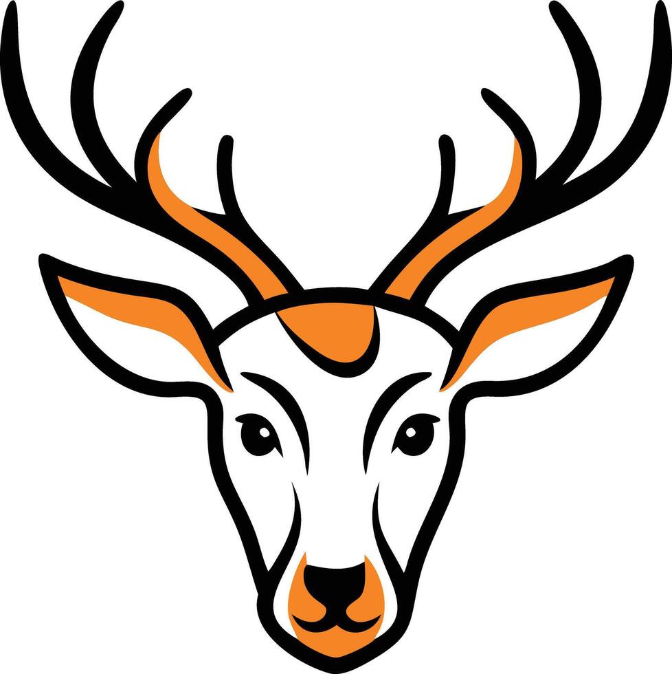 Deer head illustration vector