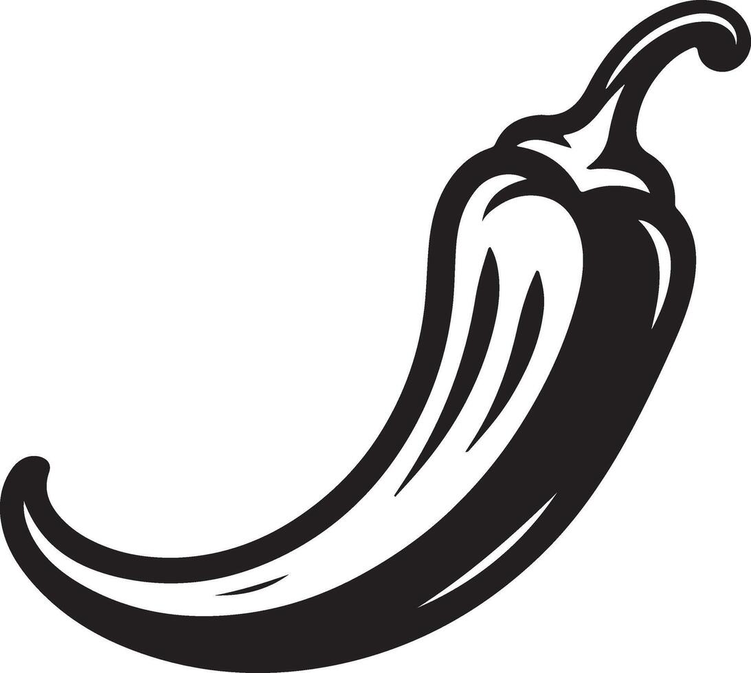 Chilli silhouette logo icon.For logo and brand identity vector