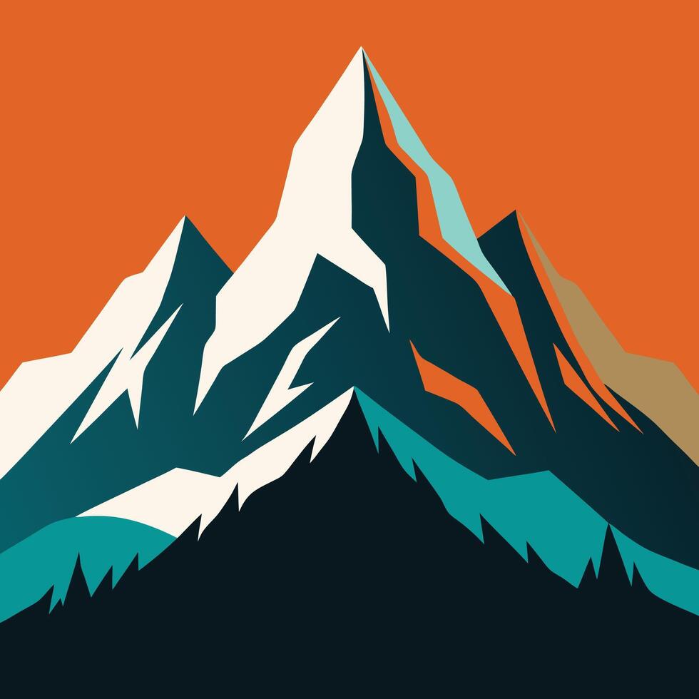 Exploring Rugged Mountain Trails vector