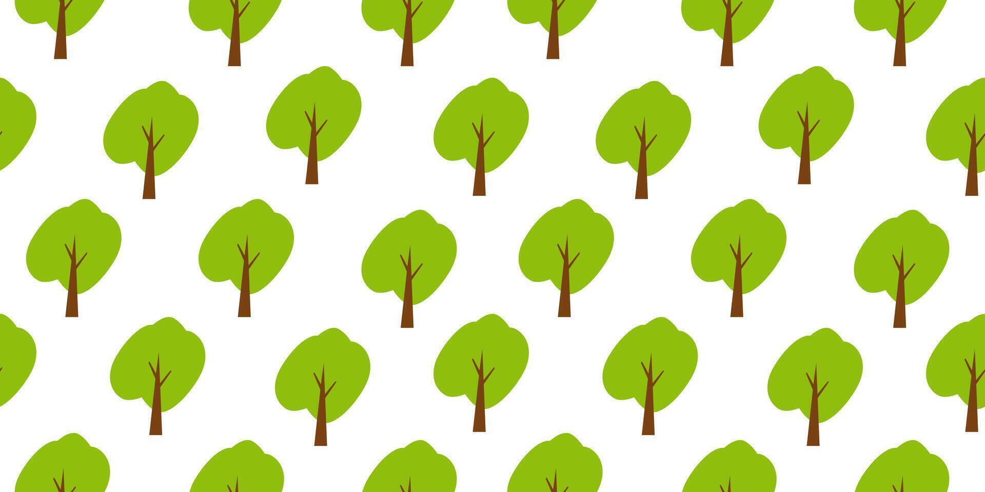 Tree pattern background. Seamless pattern trees. flat illustration of tree. tree seamless pattern background. vector