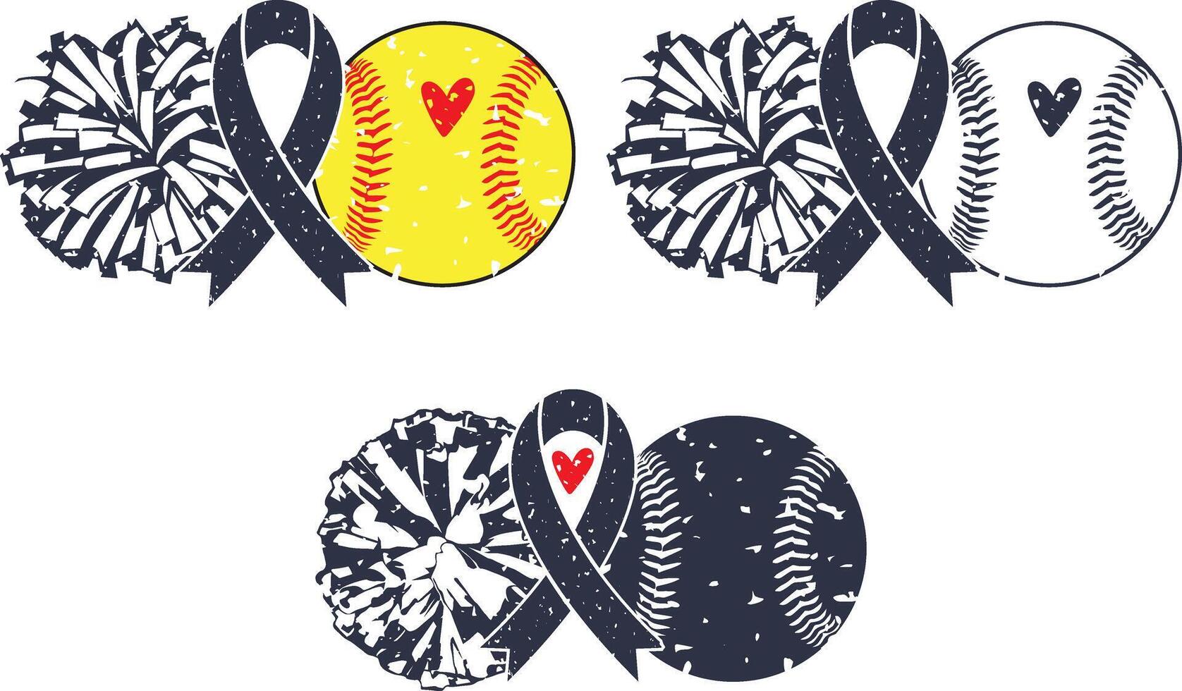 Basetball clipart, Awareness, Cheer Pom Pom vector