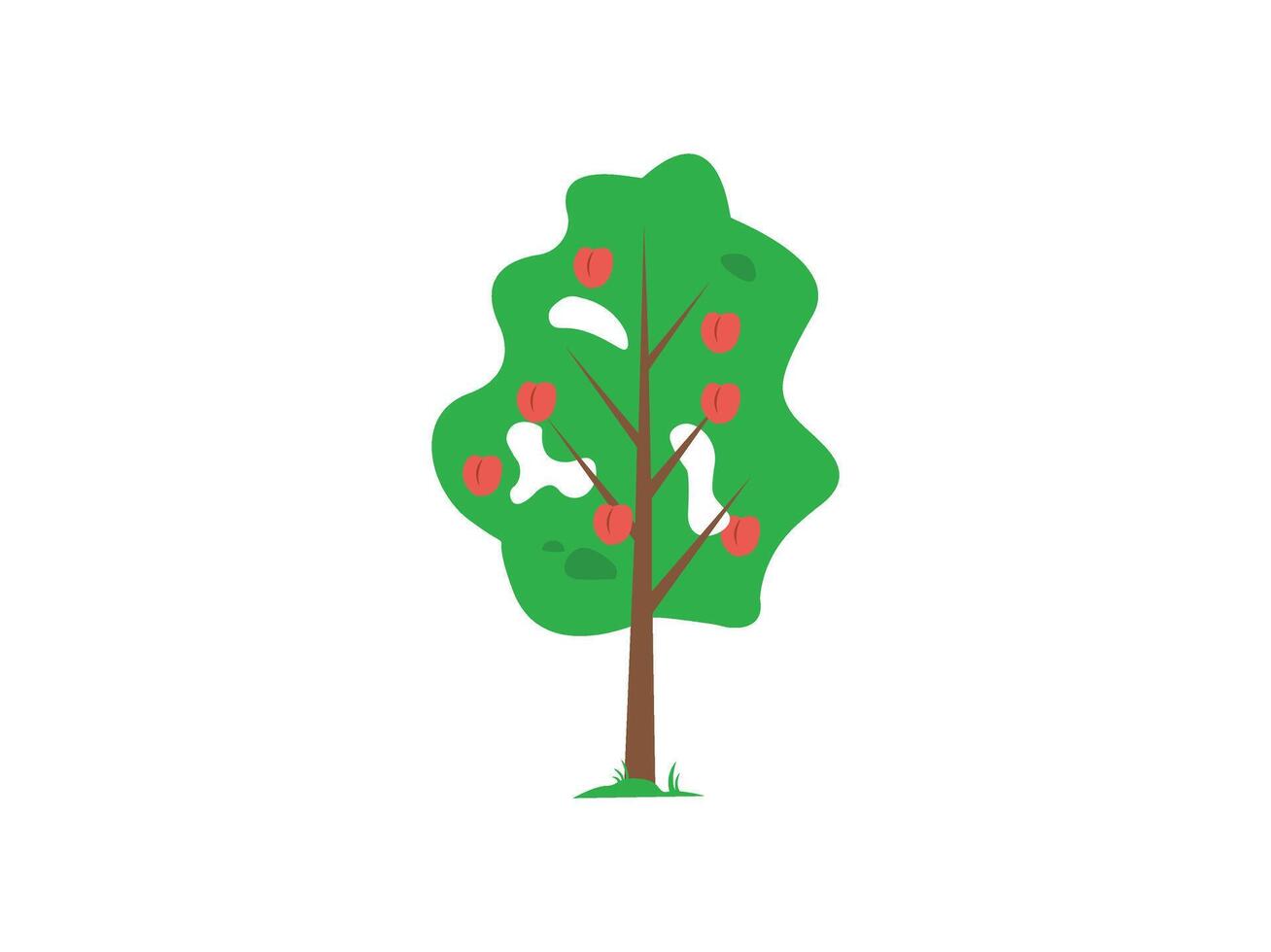 Cartoon Tree Fruit Tree Trees Tree Shaped Tree Decoration vector