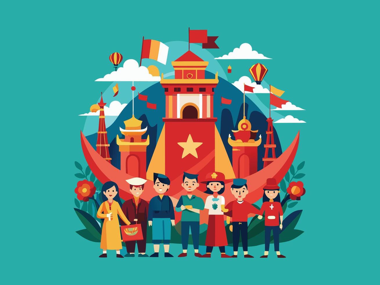 National Day Of The Socialist Republic Vietnam vector