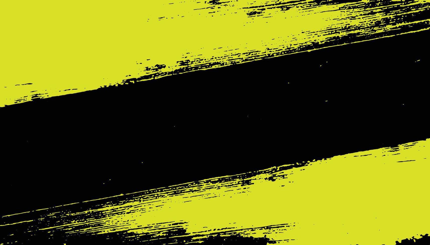 yellow brush ink strokes intersect, creating a diagonal frame. In the middle, grunge destress a canvas for mockup posters. vector