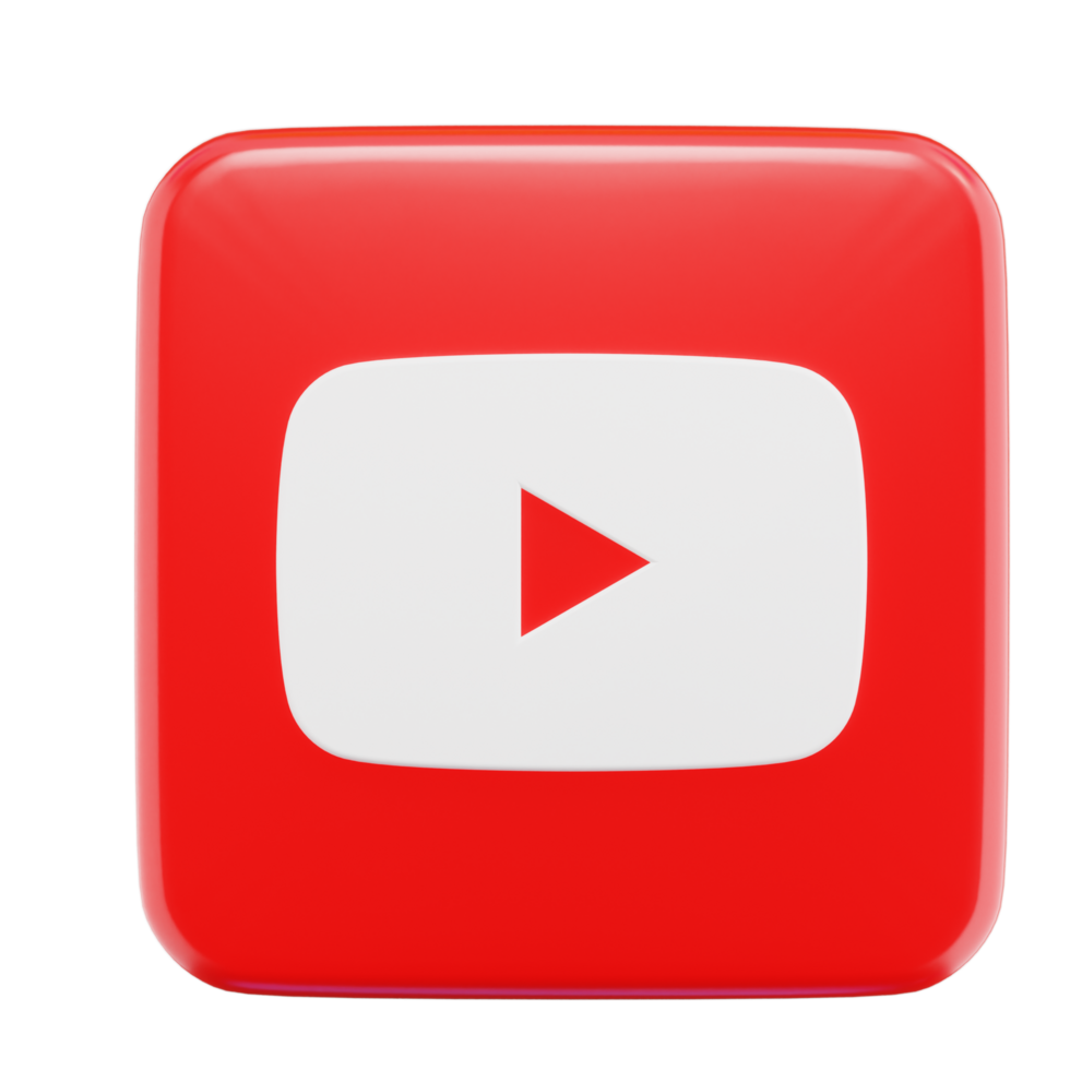 Youtube 3D Illustration png