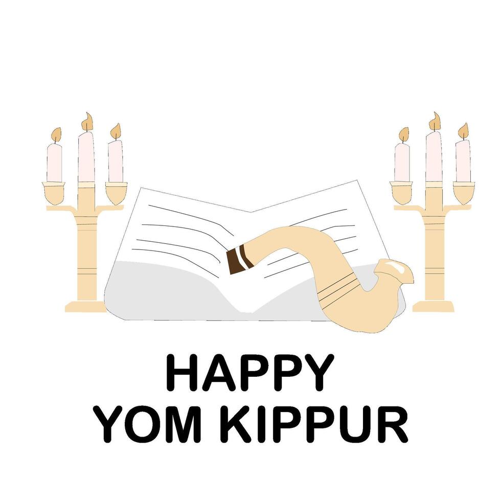 Happy Yom Kippur Design vector