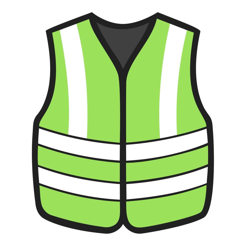 high visibility safety vest icon isolated on white background vector