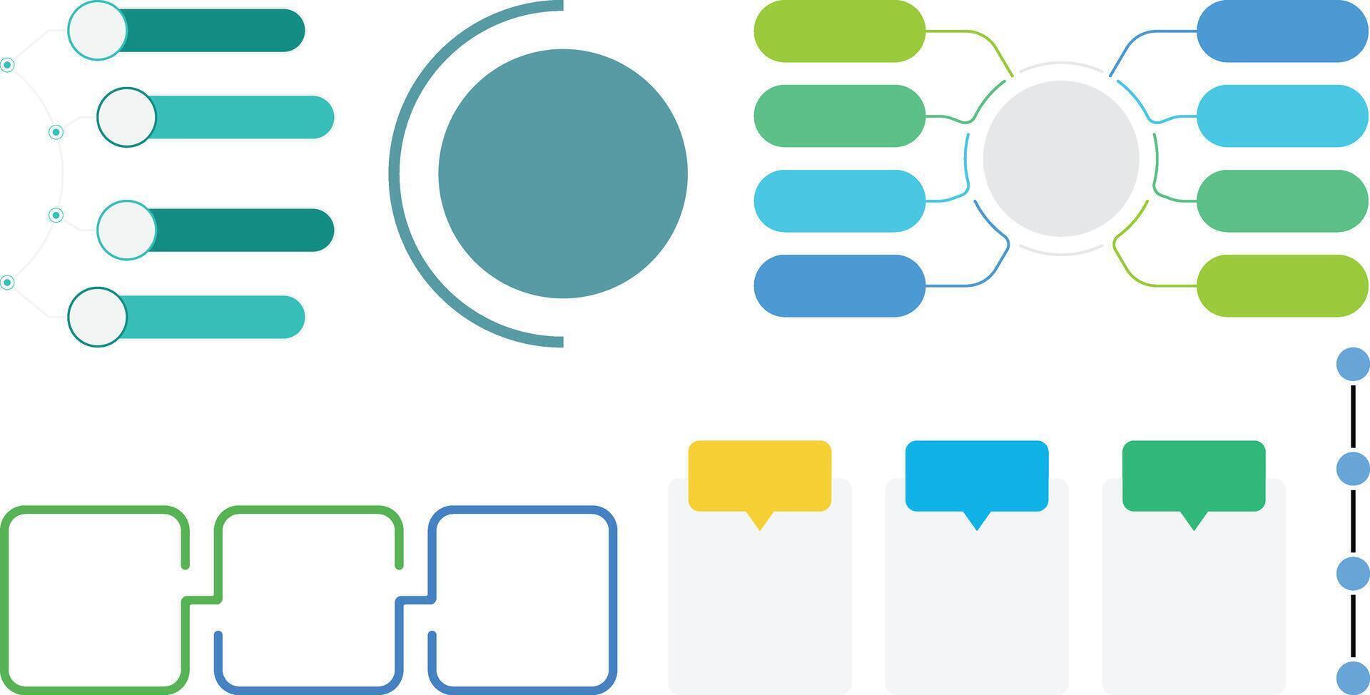 Infographic icons set graphic collection design vector