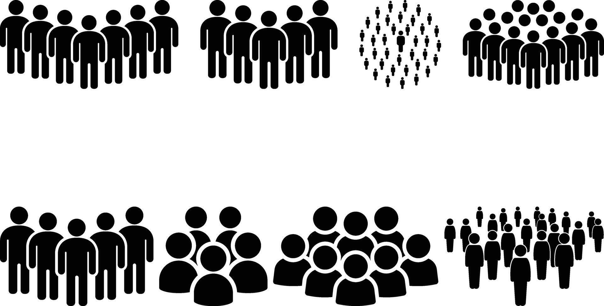 People group icons set illustration collections vector