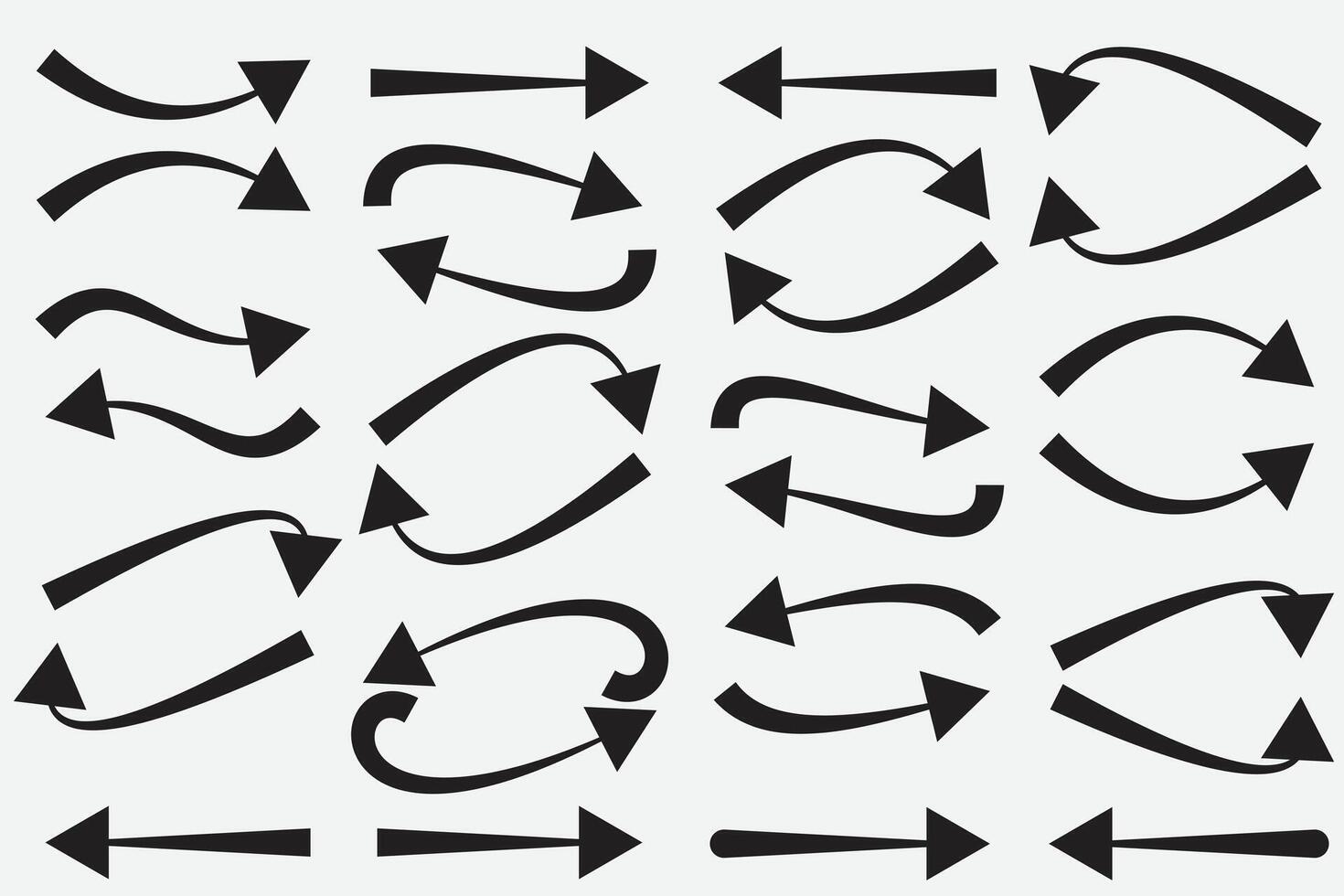 black arrow icon on white background. flat style. arrow icon for your web site design, logo, app, UI. arrow indicated the direction symbol. curved arrow sign. vector