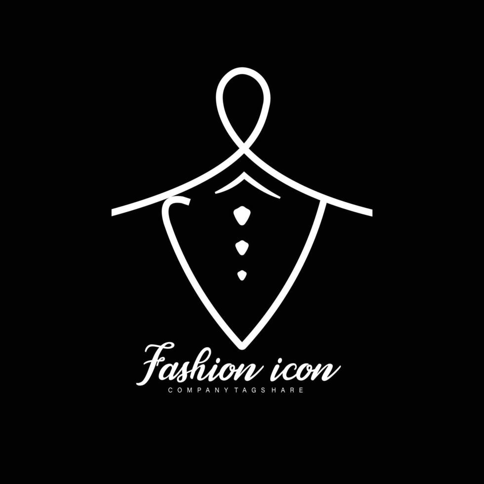 Flat logo fashion vector