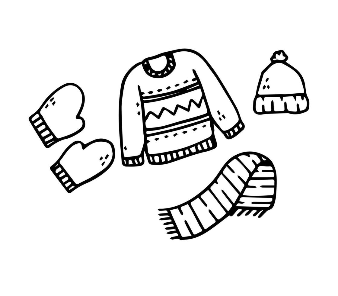 Black And White, Autumn set. vector