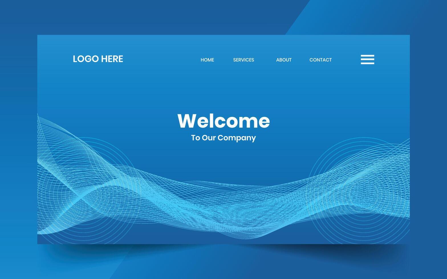 Abstract creative gradient wave line banner background for website landing page hero banner design webpage header vector