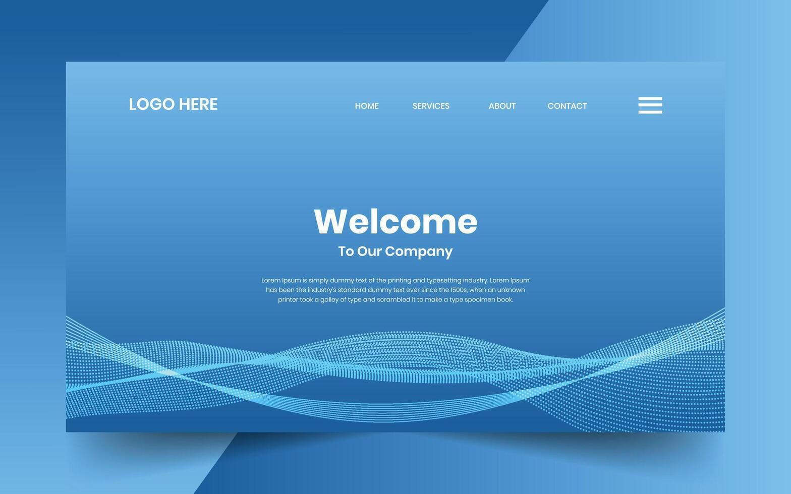 Modern technology abstract creative wave line banner background for website landing page vector