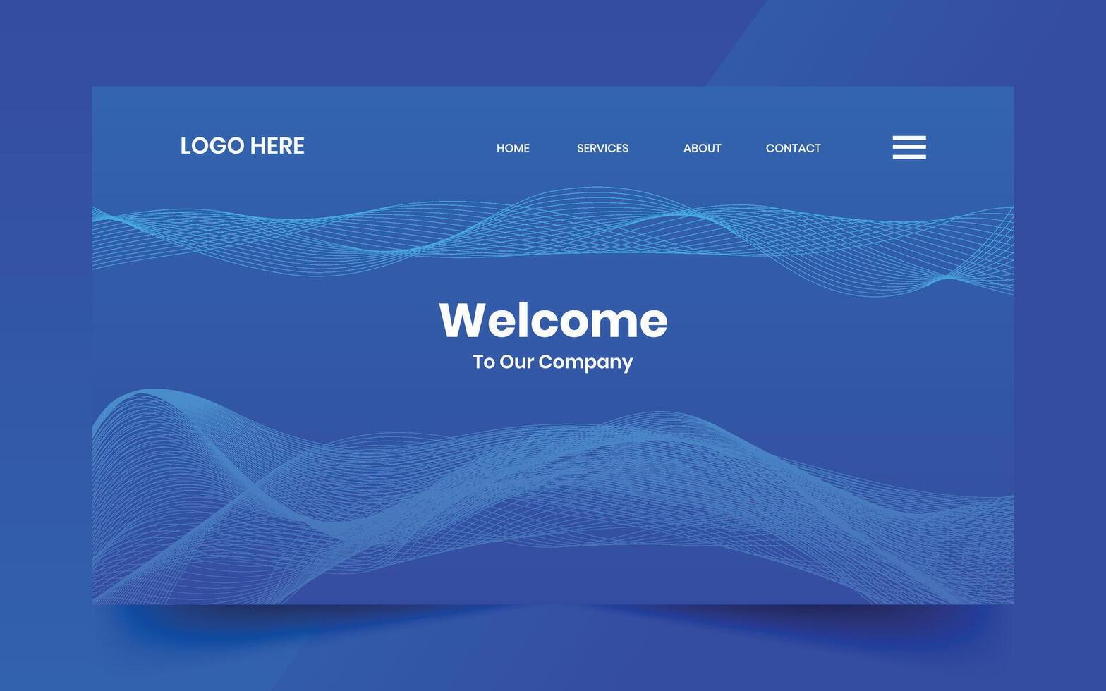 Modern abstract creative gradient wave line banner background for website landing page vector