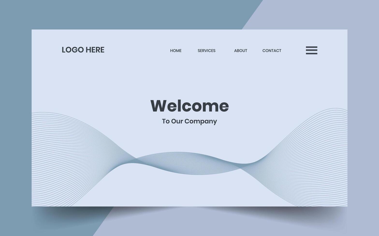 Corporate technology abstract creative gradient wave line banner background for website landing page vector