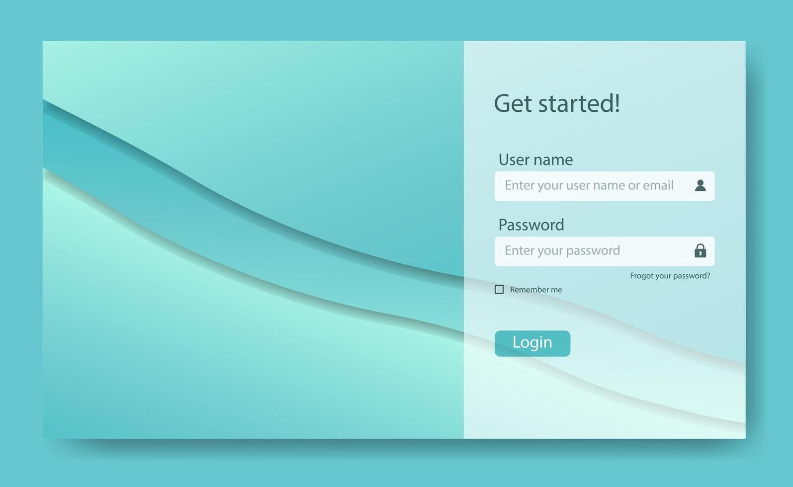 Account sign up and password form page. Login ui ux design concept illustration. Landing page vector