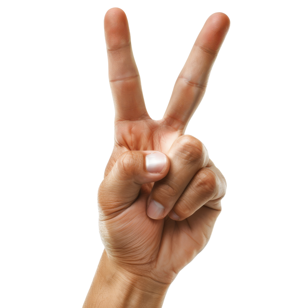 Hand Showing Peace Sign png