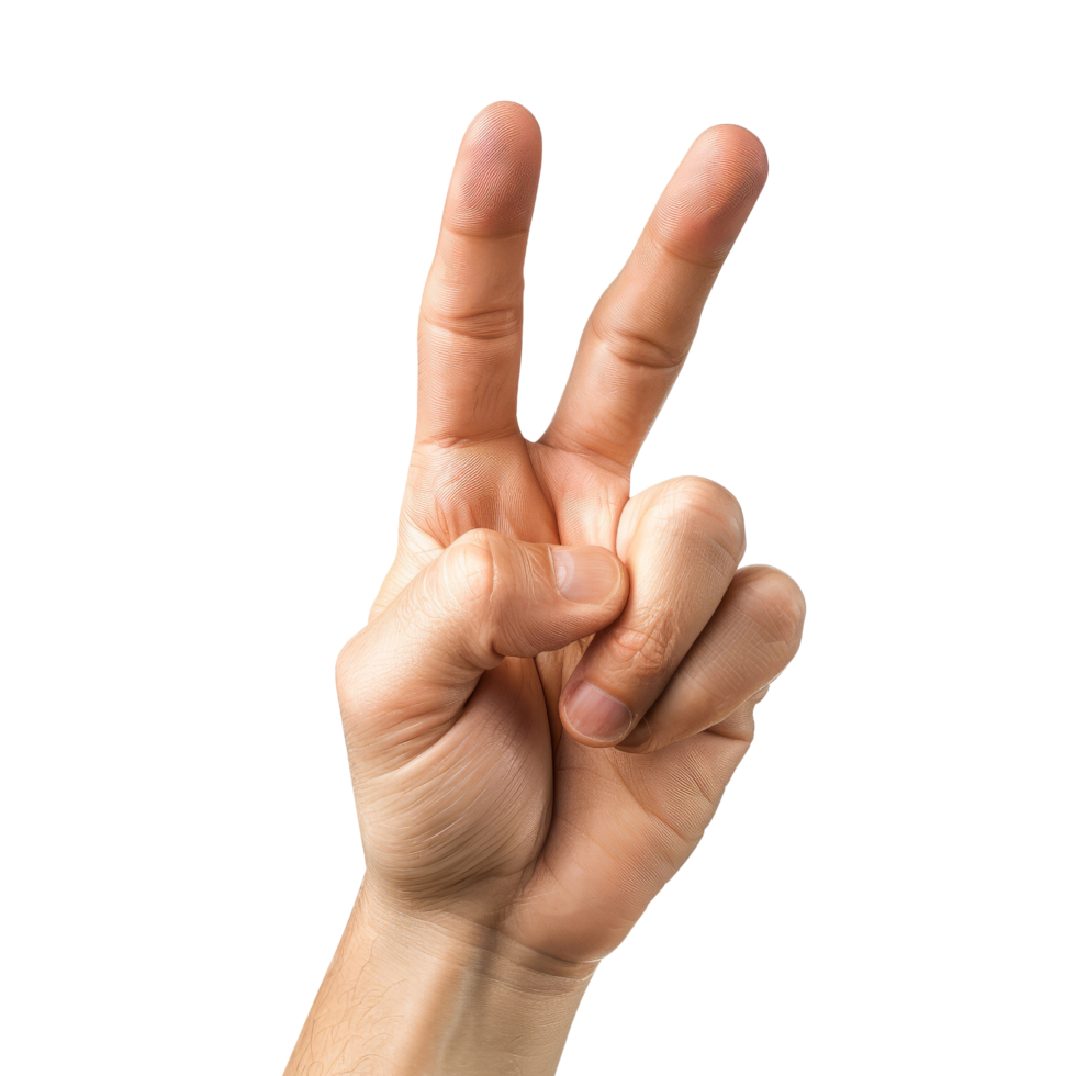 Hand Showing the Peace Sign png