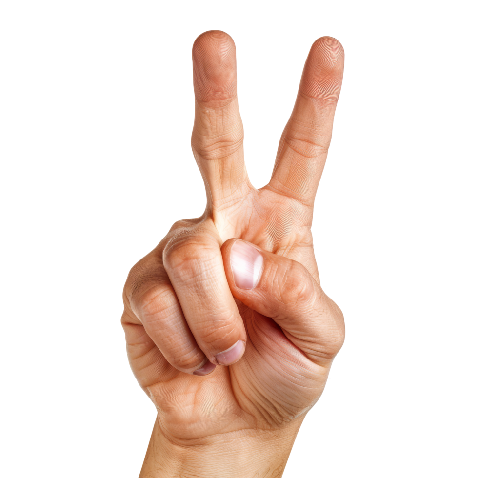 Hand Sign Peace or Victory png