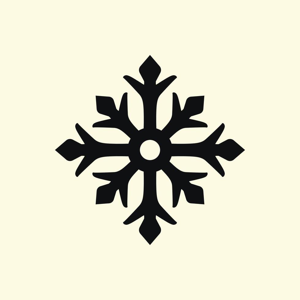 An exquisite Snowflake icon with a symmetrical shape.Often used in freeze appliances, seasonal graphics, or weather-related visuals. vector