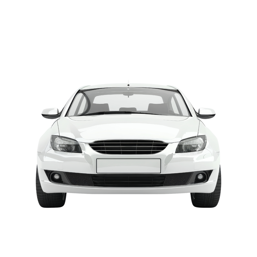 White car front view png