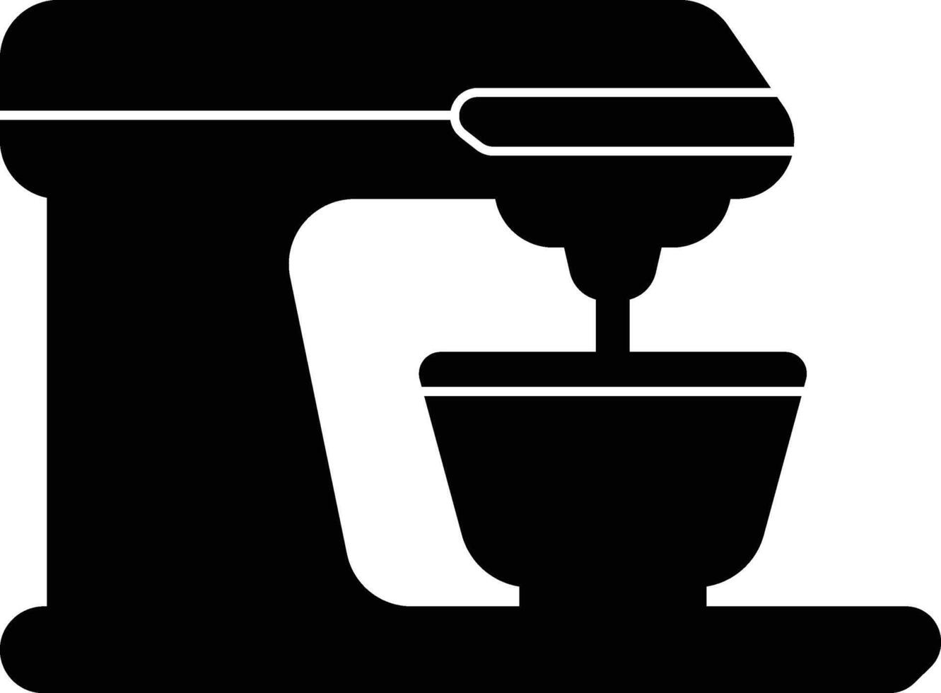 Kitchen Cake Stand Mixer Icon vector