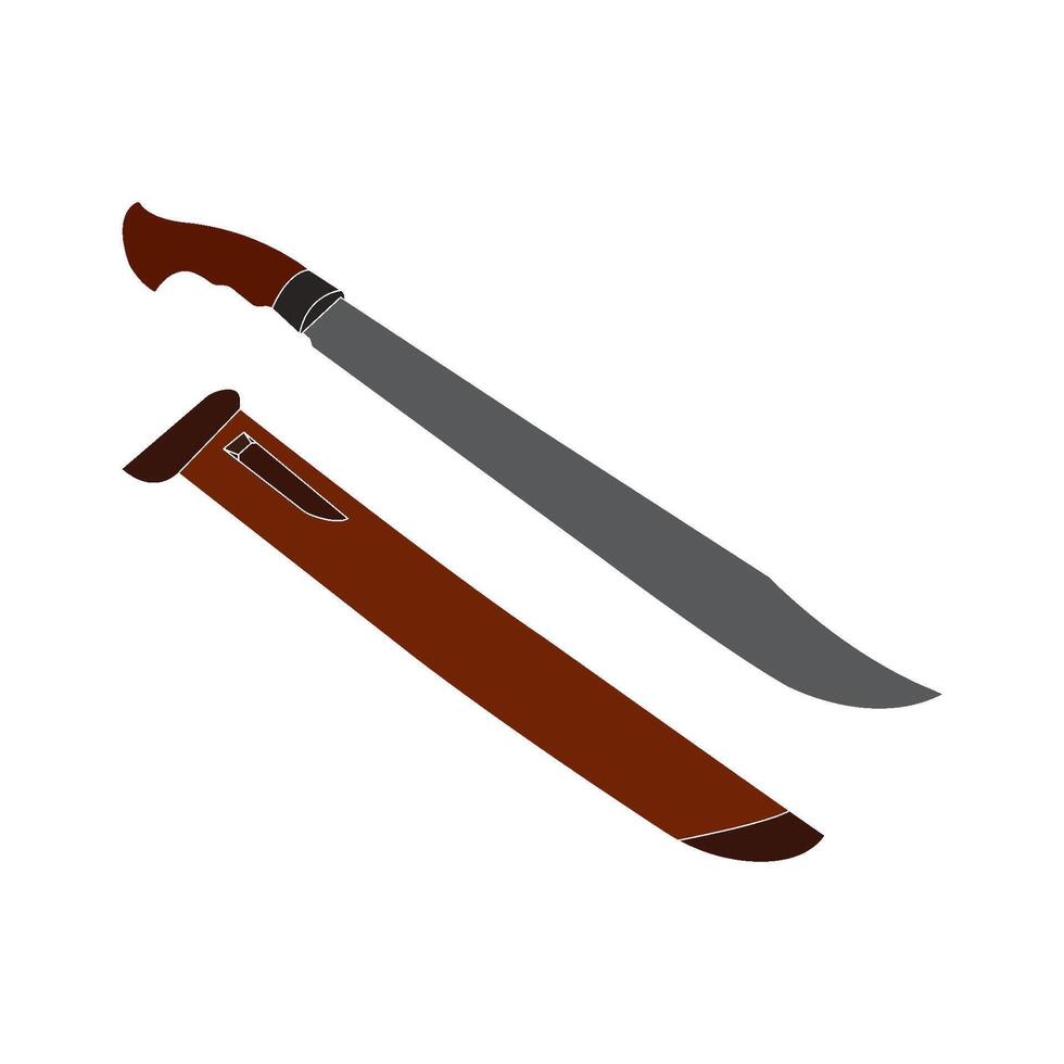 machete and sheath icon illustration vector