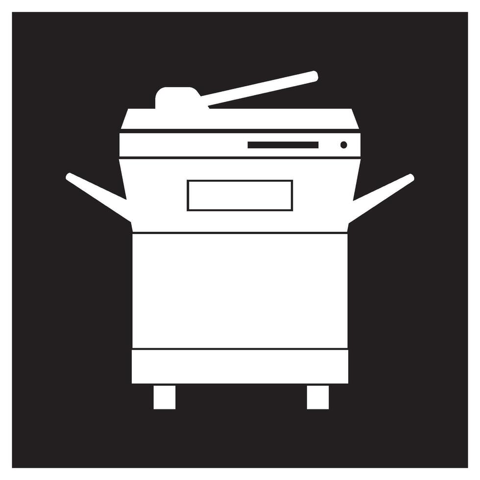 Multi-function printer or auto copier logo design vector