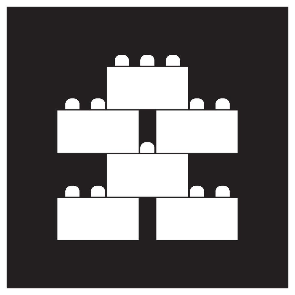 Building block icon symbol design vector