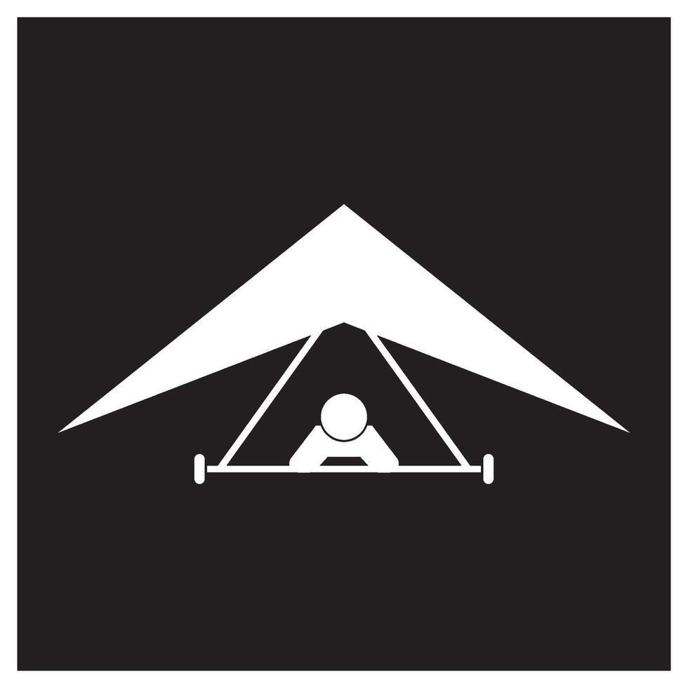 hang gliding logo design vector