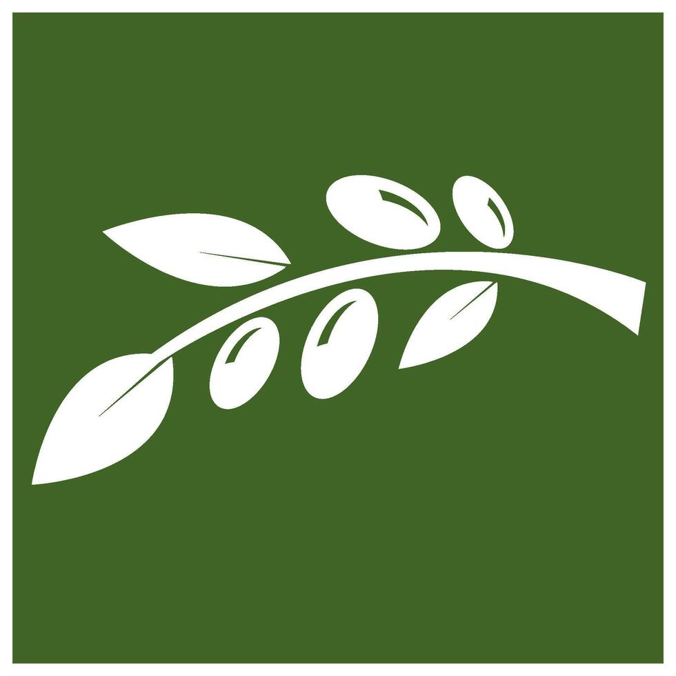 illustration of olives on a green background vector