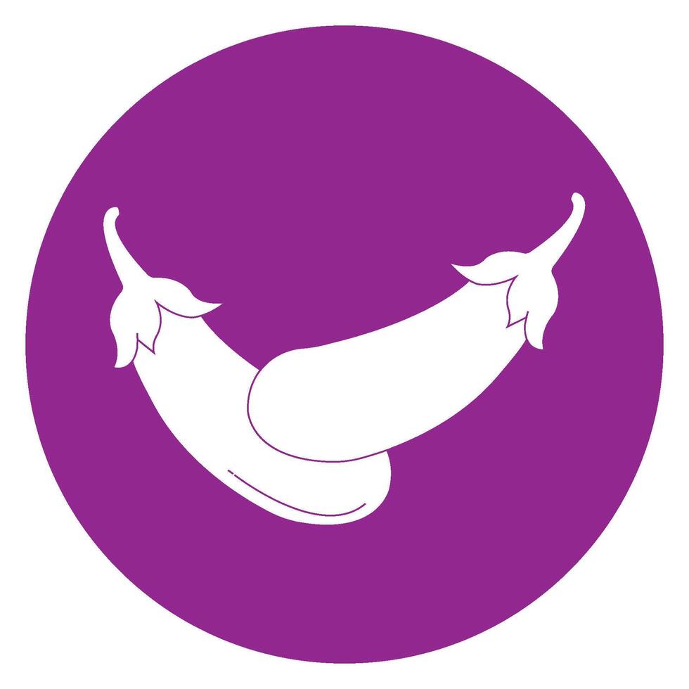 eggplant icon logo design vector