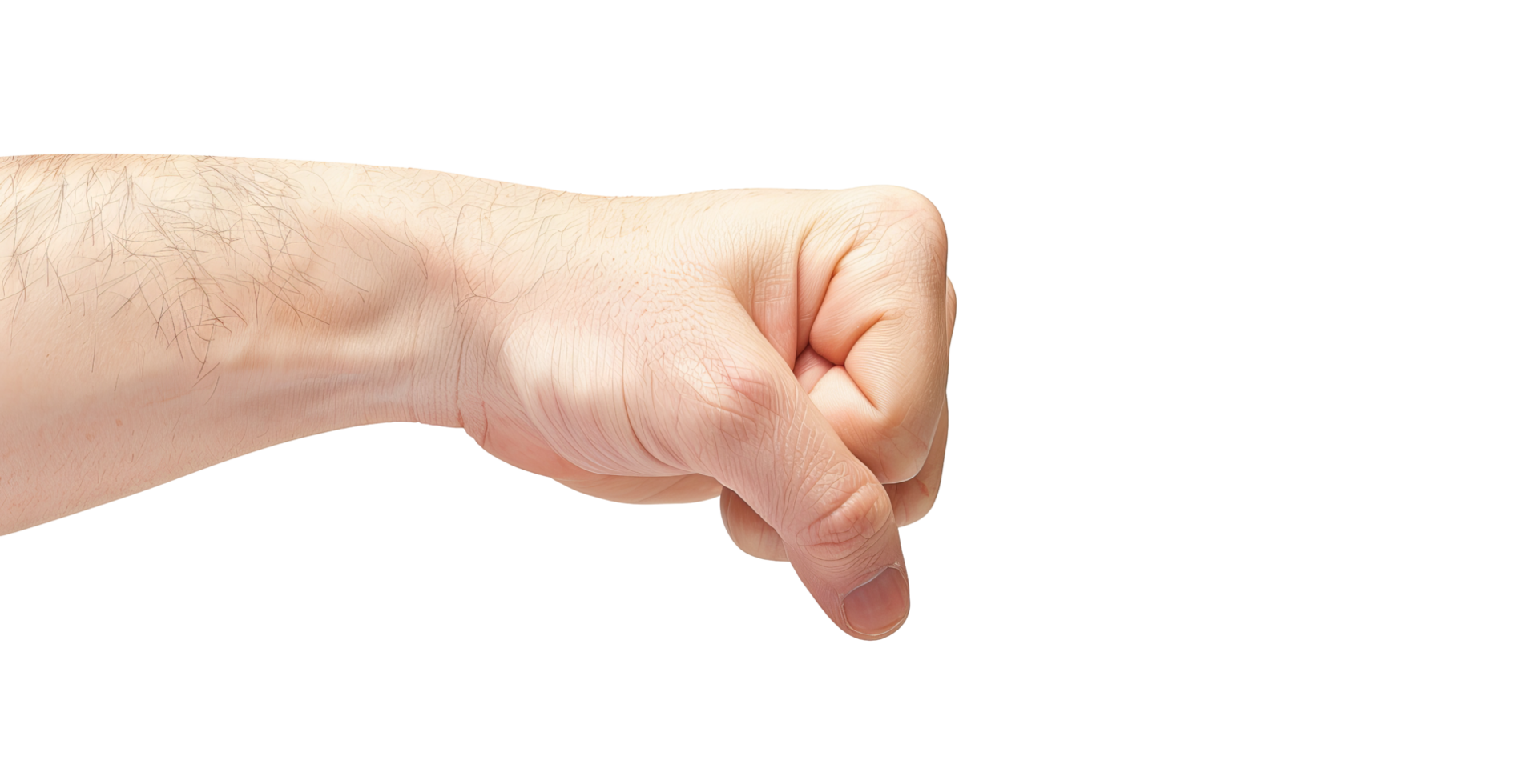 Close-up of a Man's Hand Making a Fist png