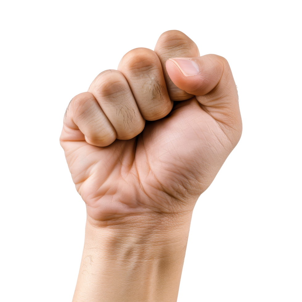 Close-up of a clenched fist png