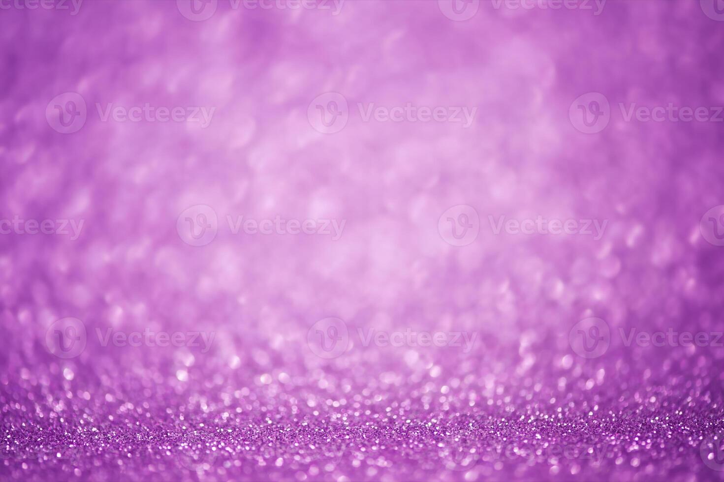 Abstract purple glitter background thin focus part and defocus lights. Sequins are purple. photo