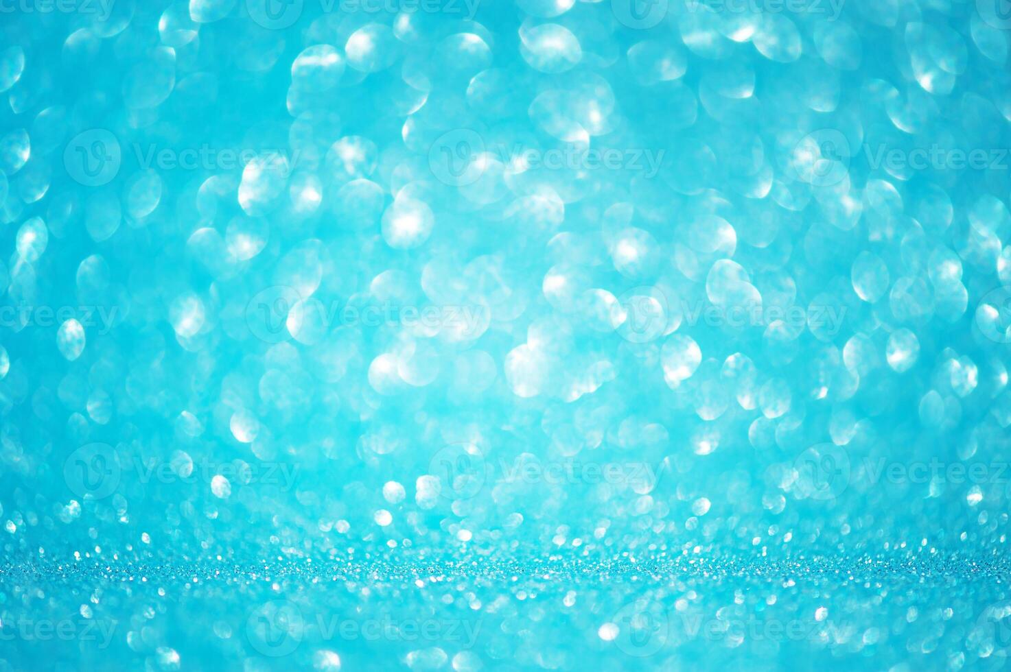 Defocus light background blue with white. Blurred glitters, sparkles shine, bokeh. photo