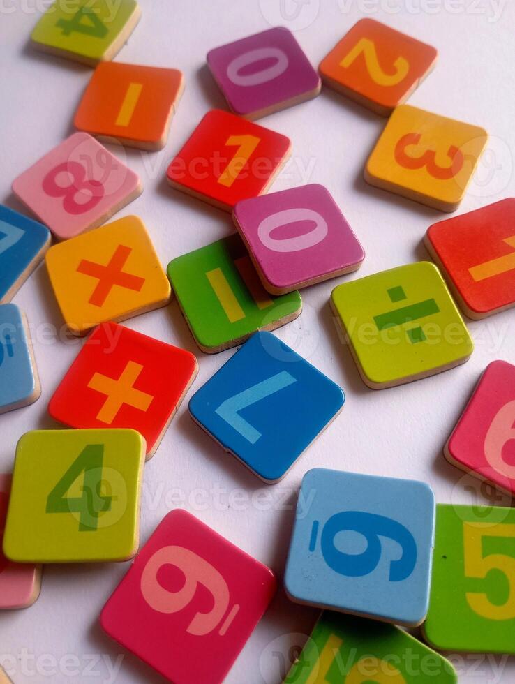 Photo of a Small Number Board for Learning to Count