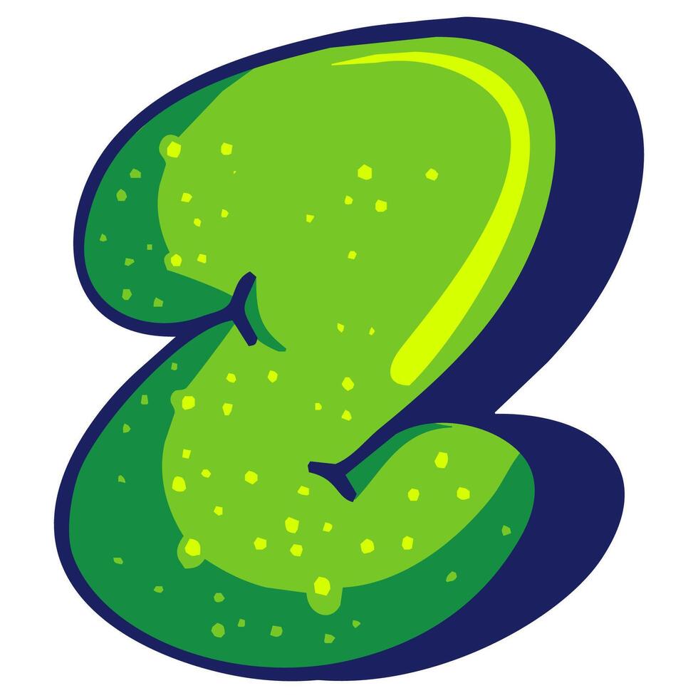 Bubble graffiti font style Letter Z vector