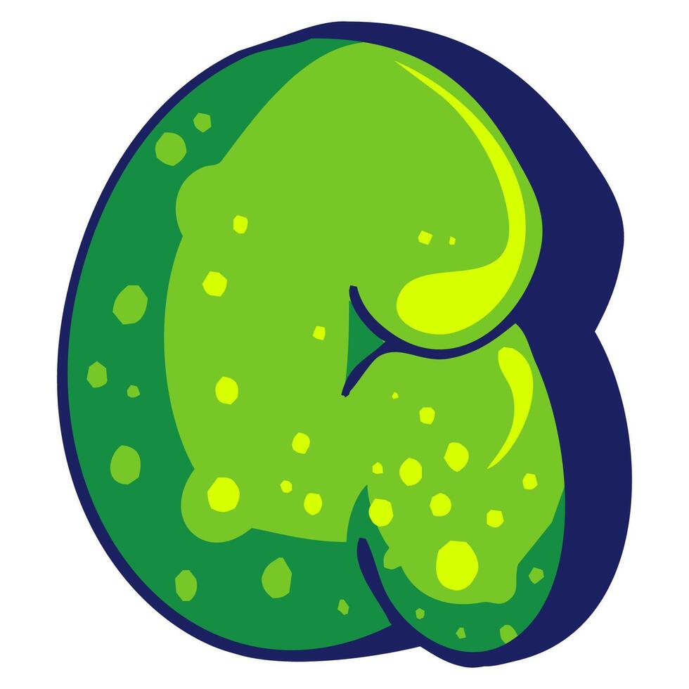 Bubble graffiti font style Letter G vector