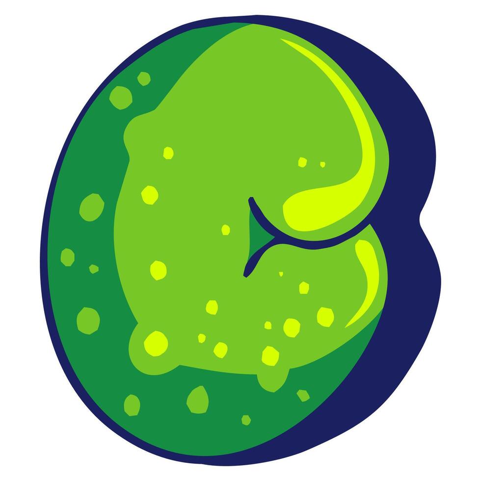 Bubble graffiti font style Letter C vector