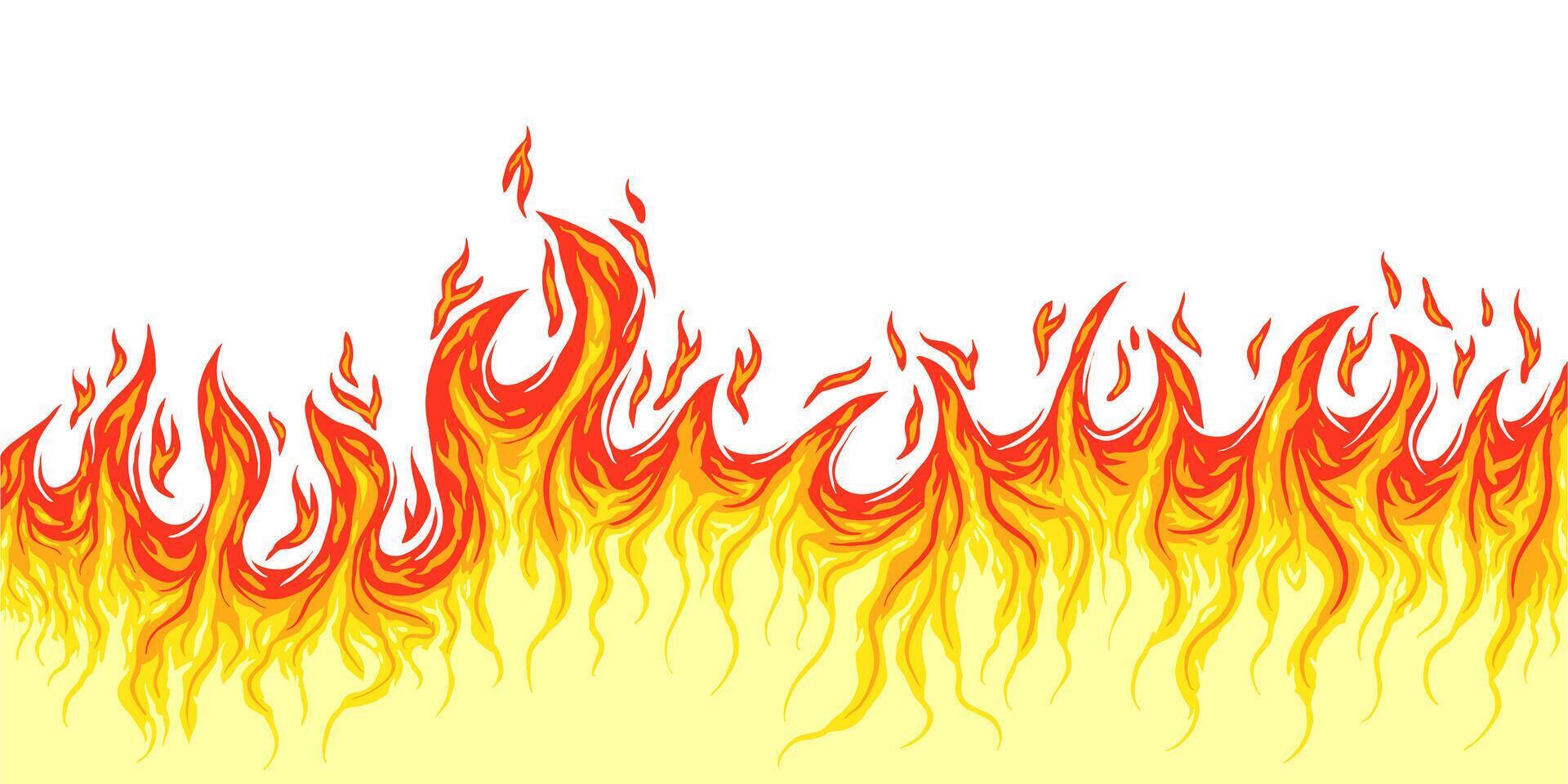 A fire flame on a white background vector