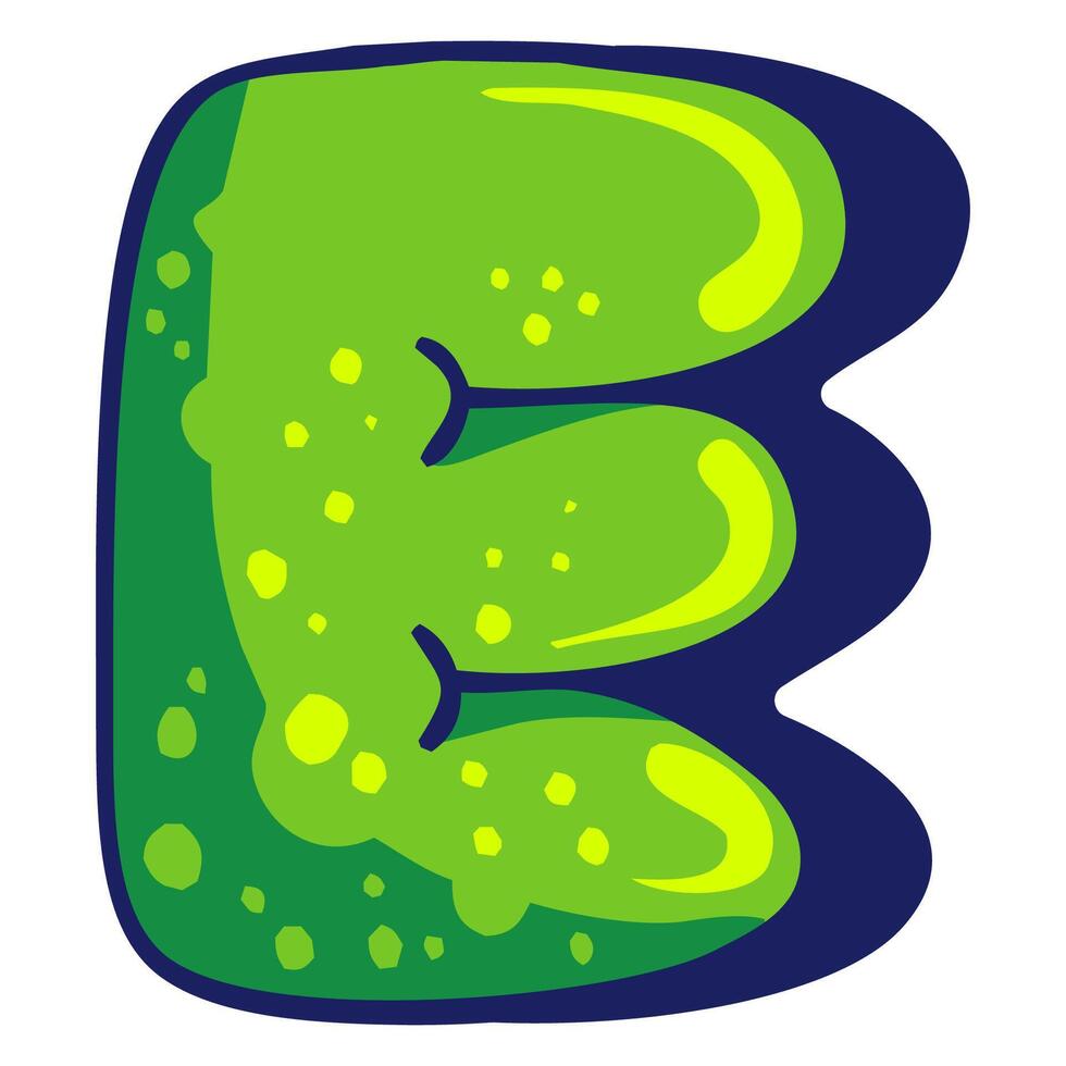 Bubble graffiti font style Letter E vector