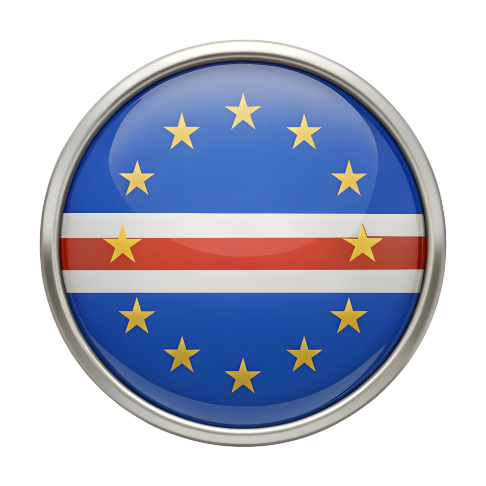 Explore the Unique 3D Cabo Verde Flag Icon with a Circular Shape for Creative Projects png