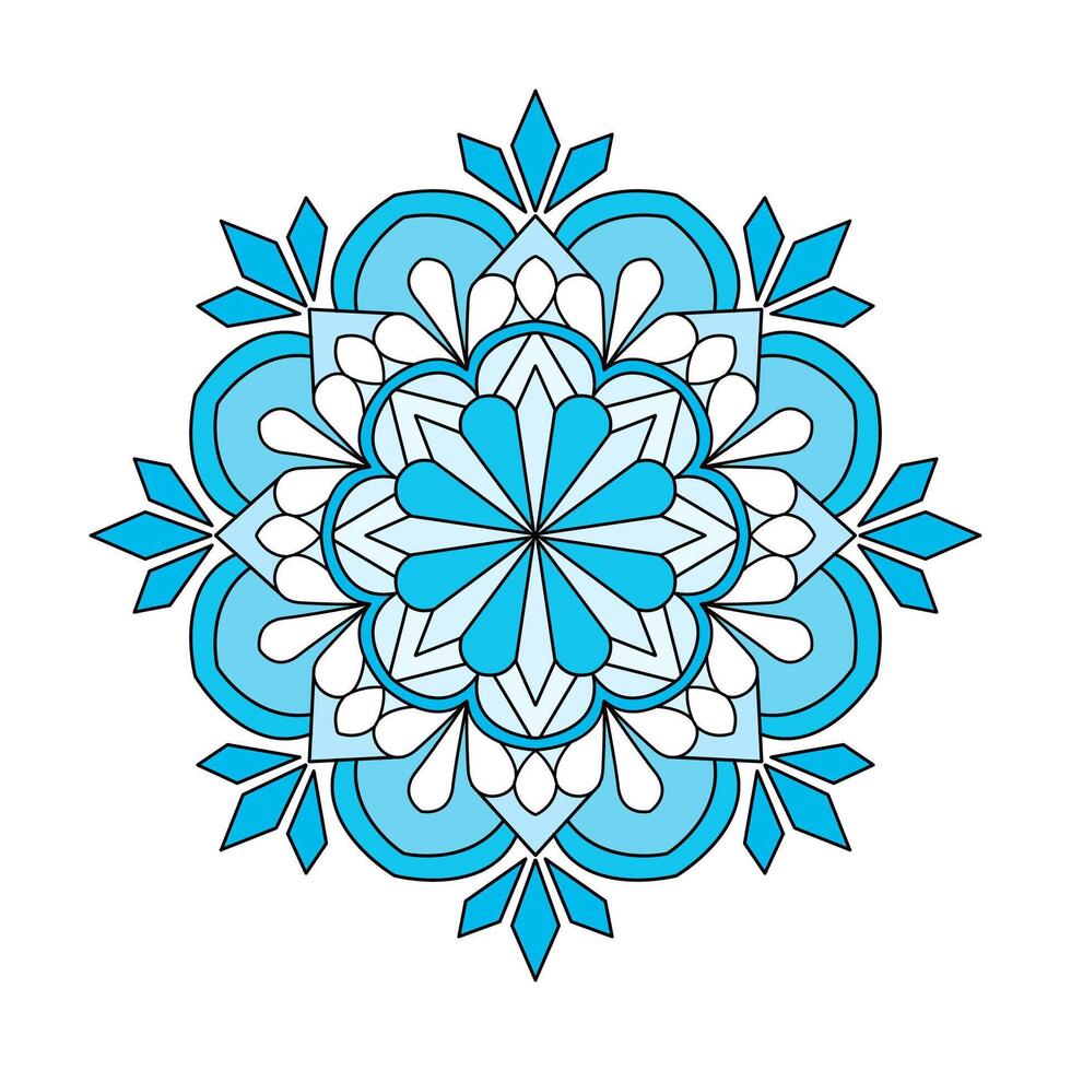 Simplicity Manifestation colour mandala coloring book page vector