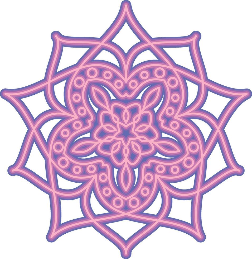 Multilayer Mandala 3D Graphics vector